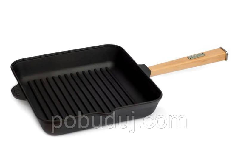 Пательня-гриль чавунна Brizoll Optima квадратна 28x28см (O282850G-P), фото 1