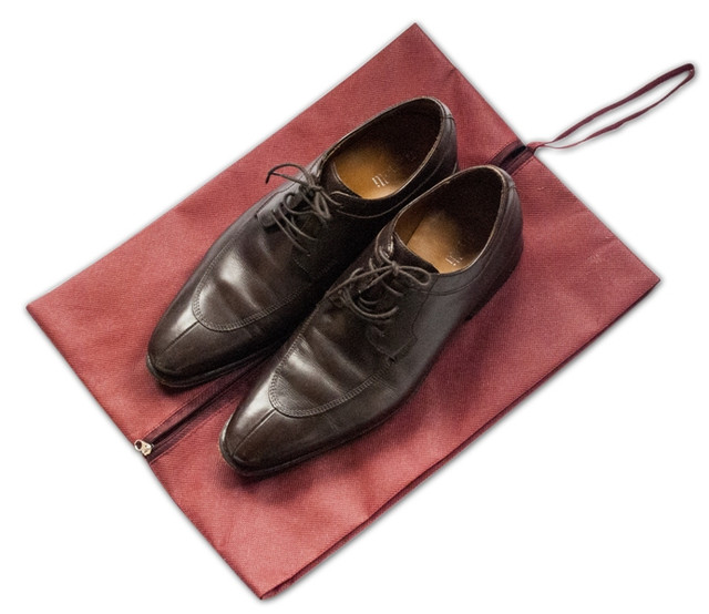 Купить Объемная сумка-пыльник для обуви на молнии (синий), цена 49 грн ...