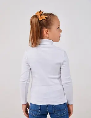 Гольф кашкорс для дівчинки SMIL 114935 Білий, фото 4