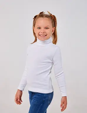 Гольф кашкорс для дівчинки SMIL 114935 Білий, фото 3