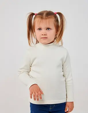 Гольф кашкорс для дівчинки SMIL 114934 Молочний, фото 1