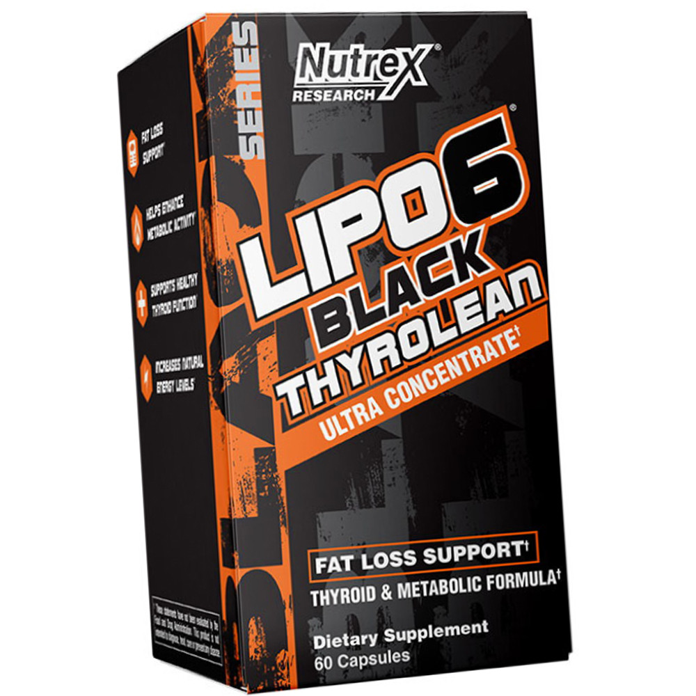 Жироспалювач для зниження ваги Nutrex Lipo 6 Black Thyrolean Ultra Concentrate 60 капсул