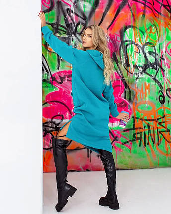 Модне жіноче плаття-туніка тканина "Трикотаж на флісі" 46, 48, 50, 52 розмір 46, фото 2