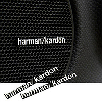 Эмблема логотип шильдик буквы Harman Kardon 44 х 5 мм хром