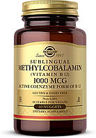 Solgar, сублінгвальний метилкобаламін (вітамін B12), 1000 мкг, 60 капсул