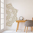 Інтер'єрна наклейка на стіну Мандала Золото Oracal розмір 48х96см 011, фото 2