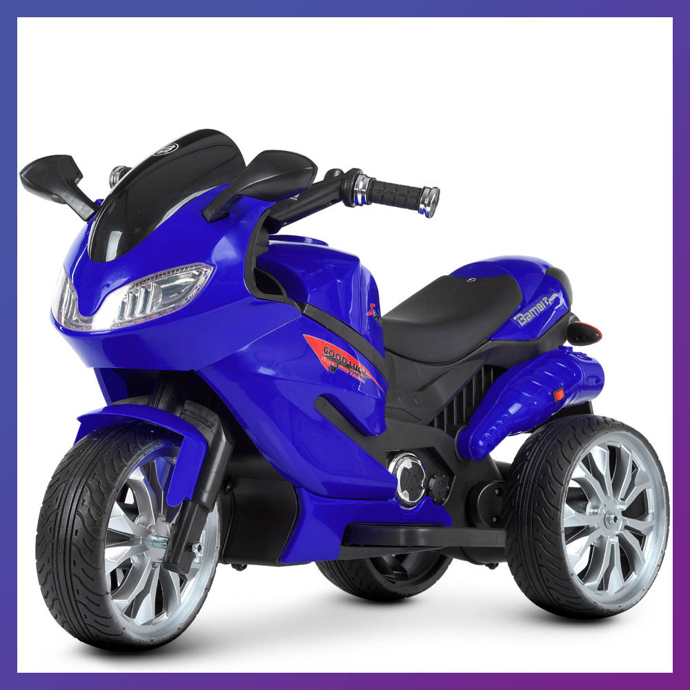 Дитячий електро мотоцикл із пультом керування Suzuki M 4204 для дітей 3-8 років синій