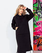 Модне жіноче плаття-туніка тканина "Трикотаж на флісі" 46, 48, 50, 52 розмір 46, фото 4