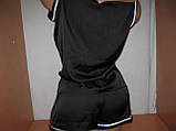 Піжама жіноча Lemila чорна шовкова: майка з шортами розміри M, L і XL, фото 6