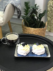 Набір 6 керамічних тарілок для подачі прямокутних Оксамит 23 см