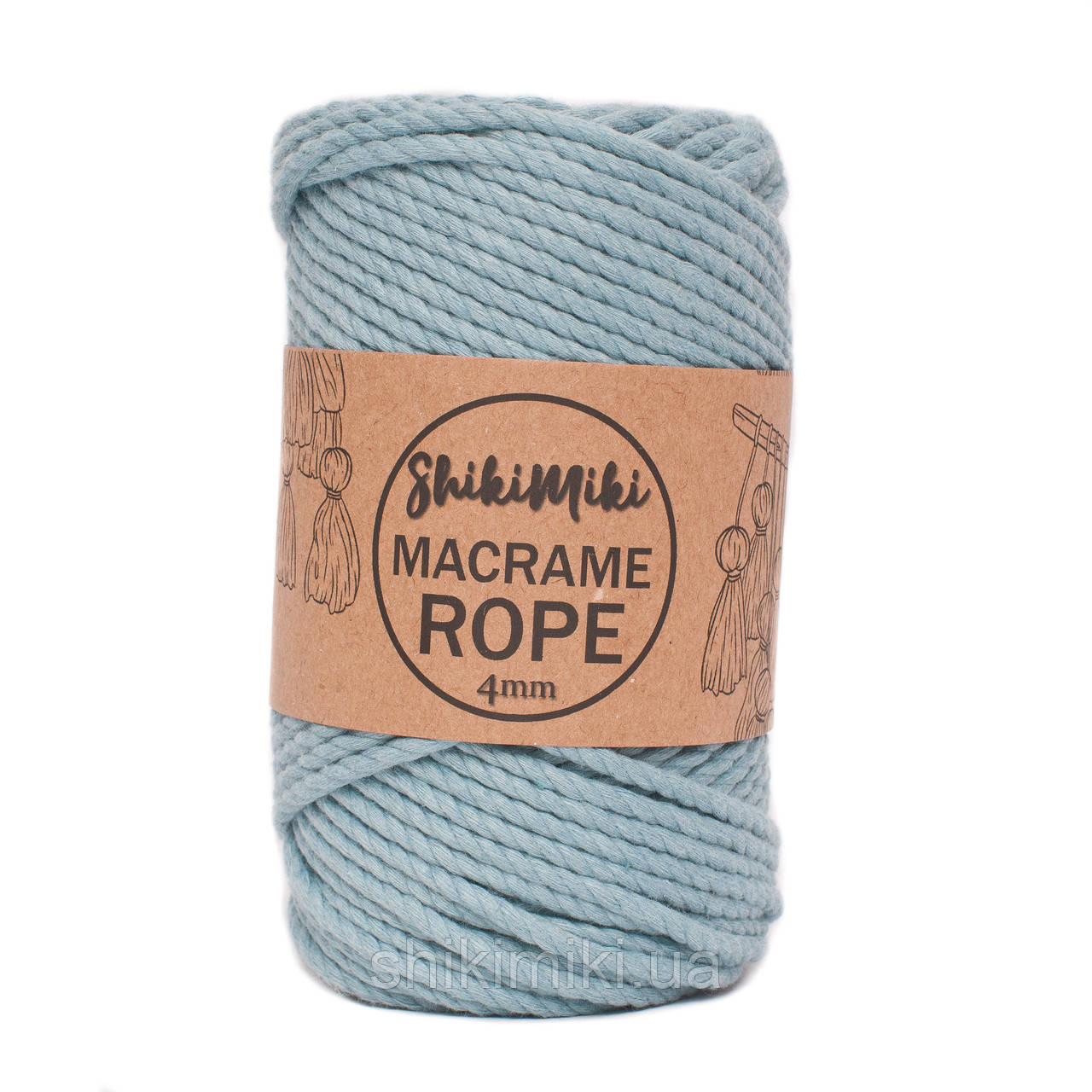 Еко шнур Shikimiki Rope 4mm, колір Блакитний туман