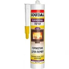 Герметик жаростійкий для печей і камінів SOUDAL +1500 °C чорний 280 мл