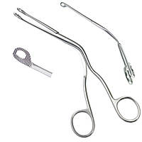 Щипці для введення катетера вигнуті для дітей за Magill. Довжина 20 см, ширина 13 х 9 мм