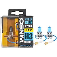 Галогенка WINSO H3 12V 55W HYPER BLUE 4200K SET (кт. 2 шт.)