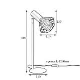 Настільна лампа лофт MSK Electric Diadem NL 22153 BK+BN, фото 2