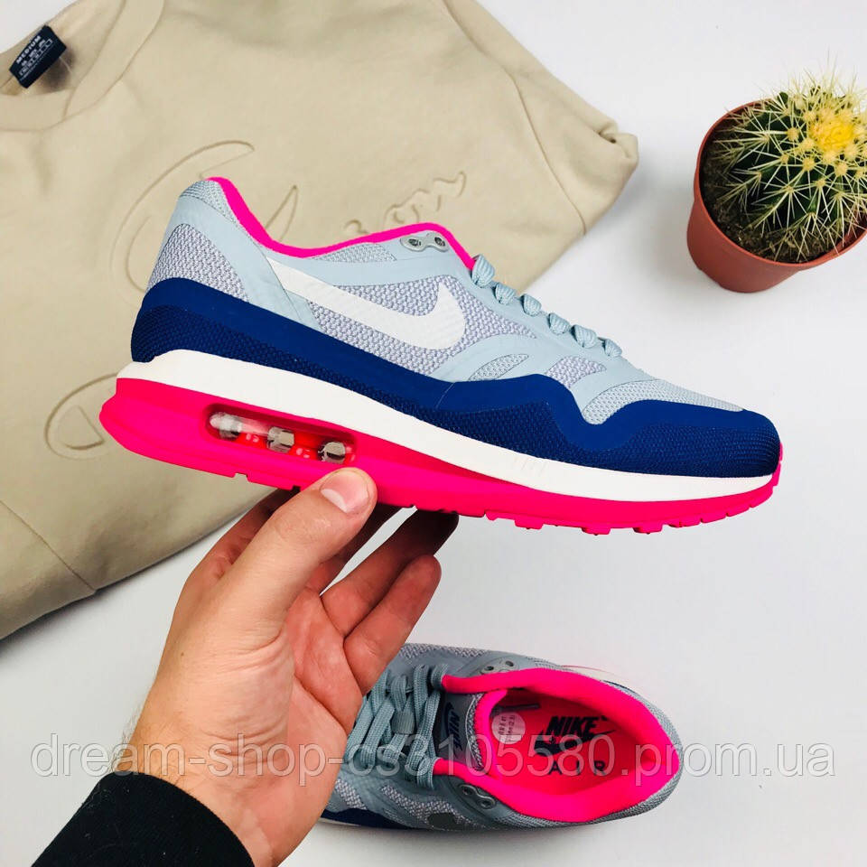 Кросівки Nike Air Max 1 Lunarlon "Pink/Gray"