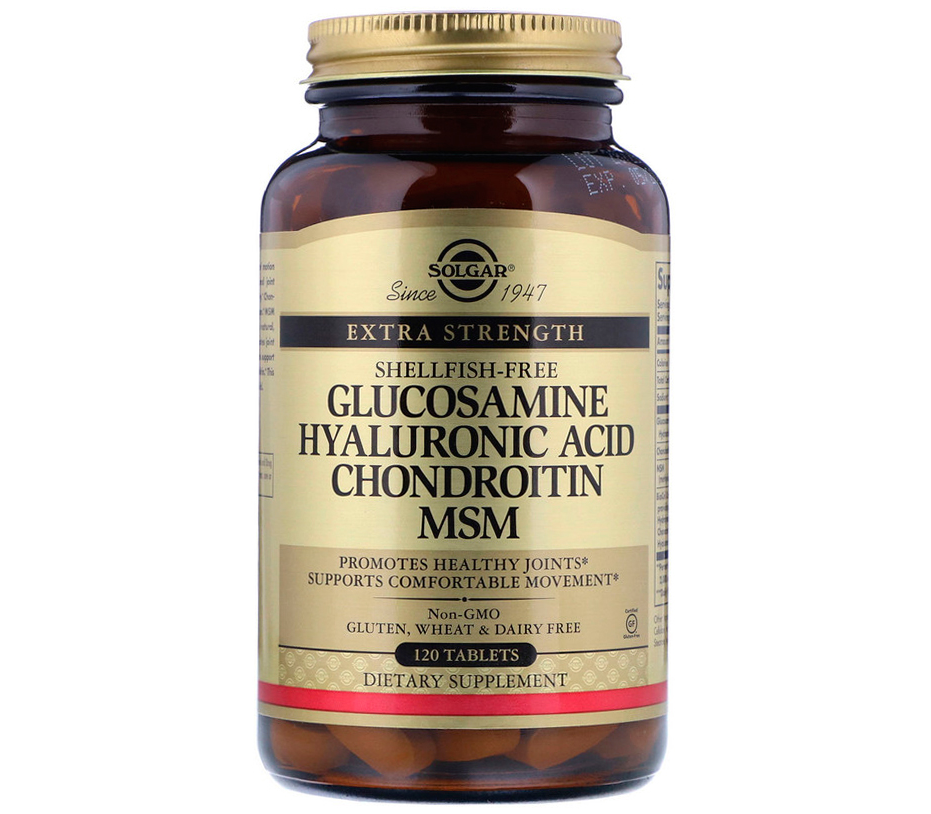 Glucosamine Hyaluronic Acid Chondroitin MSM Solgar, 120 таблеток