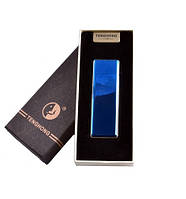 Зажигалка USB с двумя спиралями накаливания в подарочной упаковке №4863 Синяя