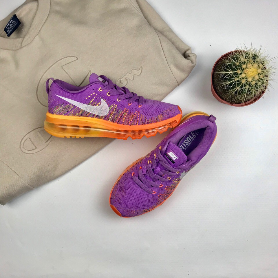 Кроссовки Nike Air Flyknit Max 2014 "Atomic purple/Total orange" - фото 2 - id-p1689732077