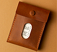Візитниця компактна, зручна та містка для візиток та пластикових карток з натуральної шкіри, фото 3