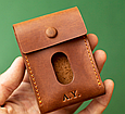 Візитниця компактна, зручна та містка для візиток та пластикових карток з натуральної шкіри, фото 4