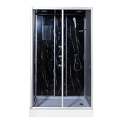 Гідробокс TKF 7715 Чорний онікс BG 120х80х210 мілкий піддон