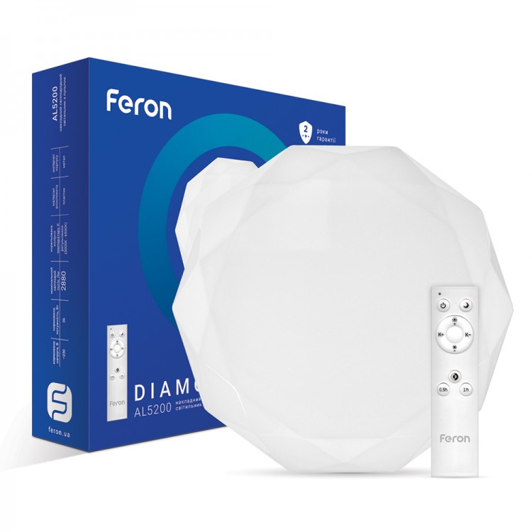 Світильник світлодіодний з пультом керування Feron AL5200 DIAMOND 70W