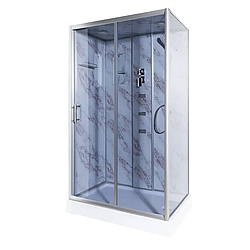 Гідробокс TKF 7715 Мармур BG 120х80х210 мілкий піддон