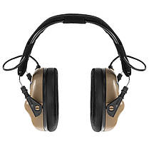 Навушники активні Earmor M31 Coyote Brown + Кріплення на шолом із планкою Picatinny, фото 6