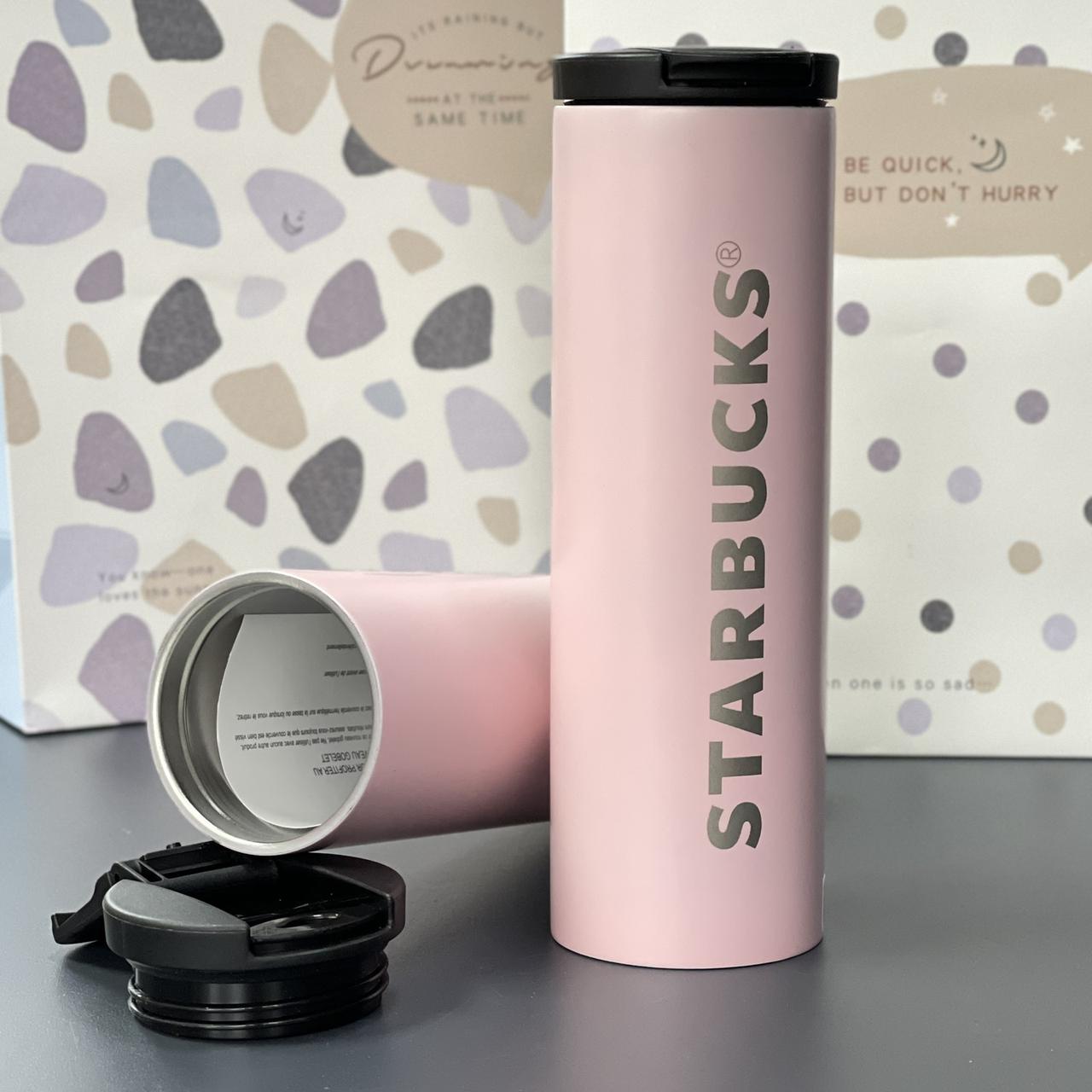 Купить Термостакан "Starbucks", 500 мл, рожевий, Термокружка "Старбакс ...