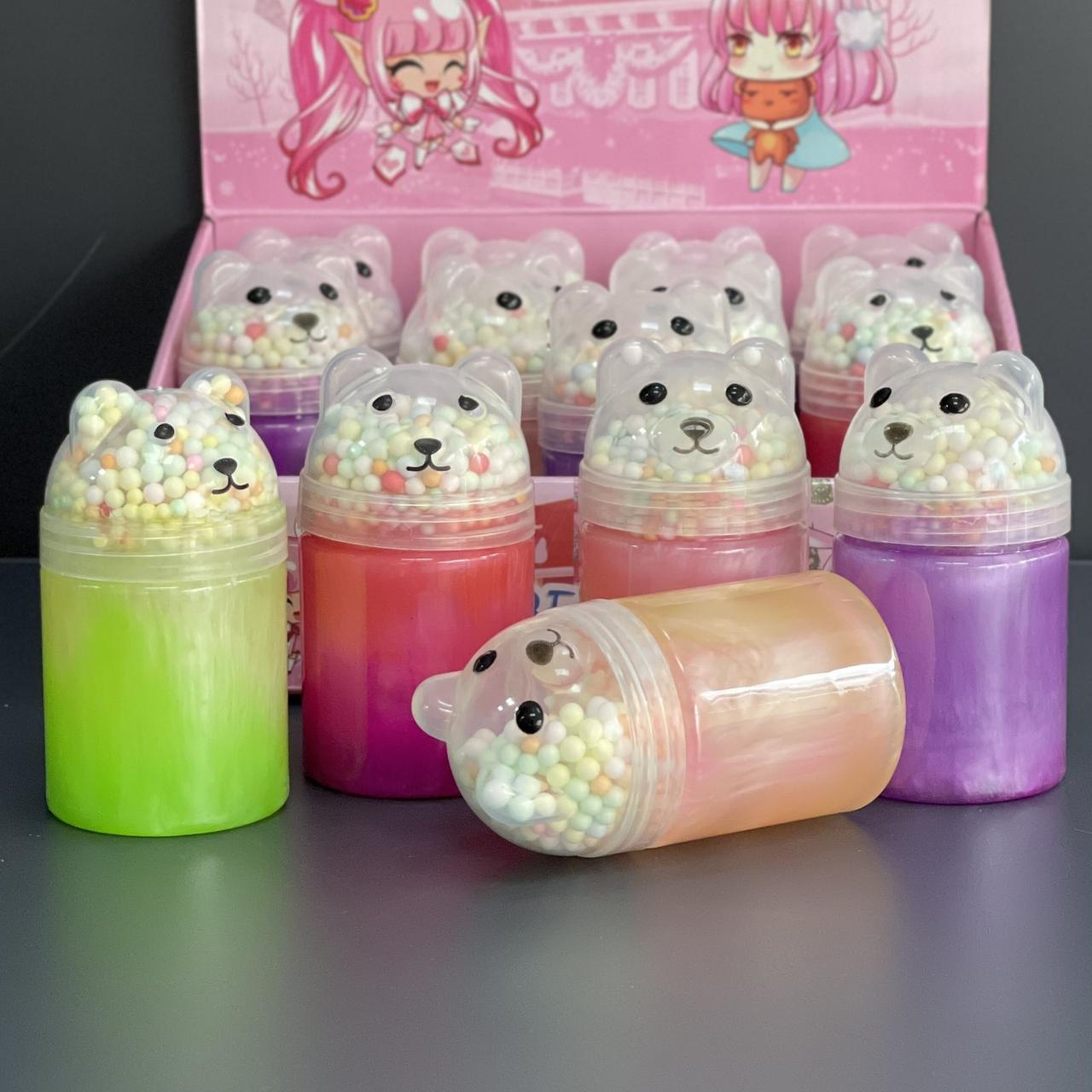 Іграшка слайм перламутр, пінопласт "Ведмедик", мікс, Слайм - лизуны "Мишка", фото 1