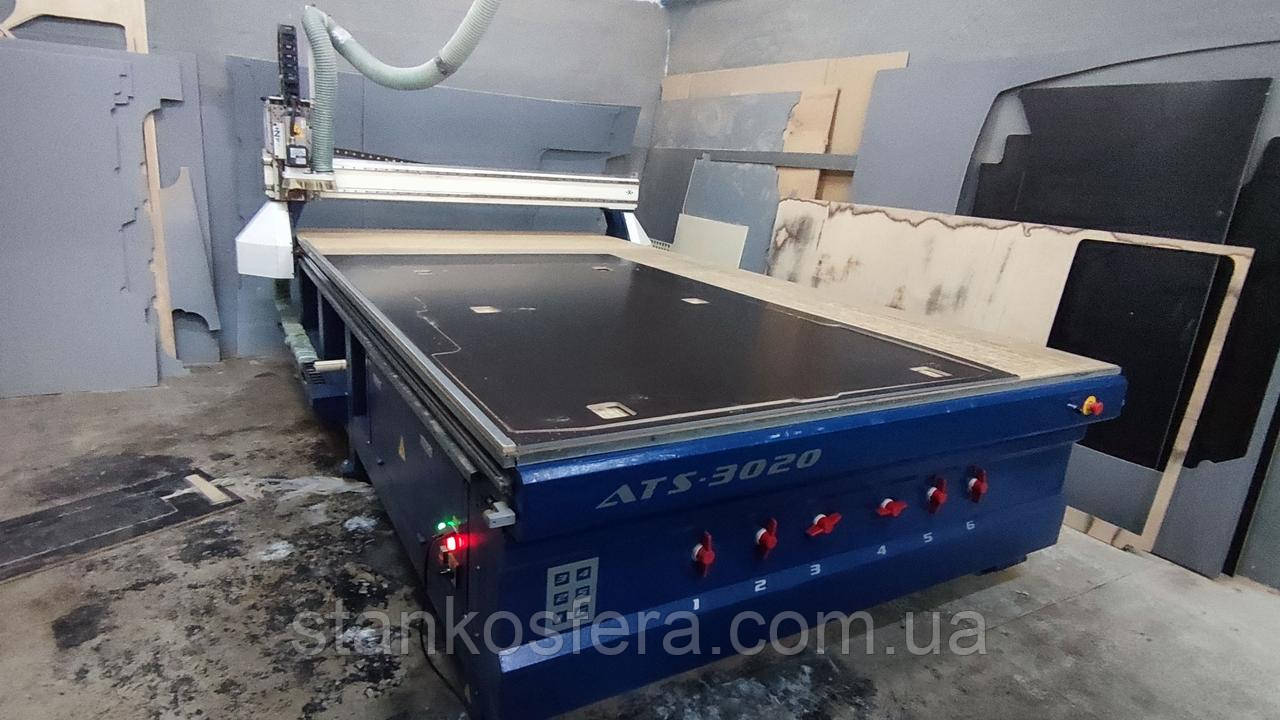 Фрезерний станок ЧПУ б/у ATS-3020 2019р. з вакуумним столом, для виготовлення фасадів і деталей меблів