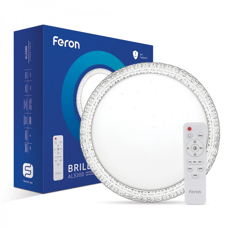 Світильник світлодіодний з пультом керування Feron AL5300 BRILLANT 35W