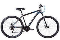 Велосипед 29" Discovery LASER AM DD рама-19" ST сіро-чорний з синім (матовий)