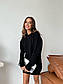 В'язаний костюм із короткою спідницею на резинці та вільним светром з ажурної в'язки (р. 42-46) 77KO2435, фото 6