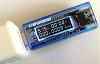 Тестер напряжения, силы тока и емкости аккумулятора KEWEISI KWS-V20