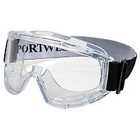 Очки защитные закрытые PORTWEST PW22 с непрямой вентиляцией прозрачные с мягкой оправой AS / AF