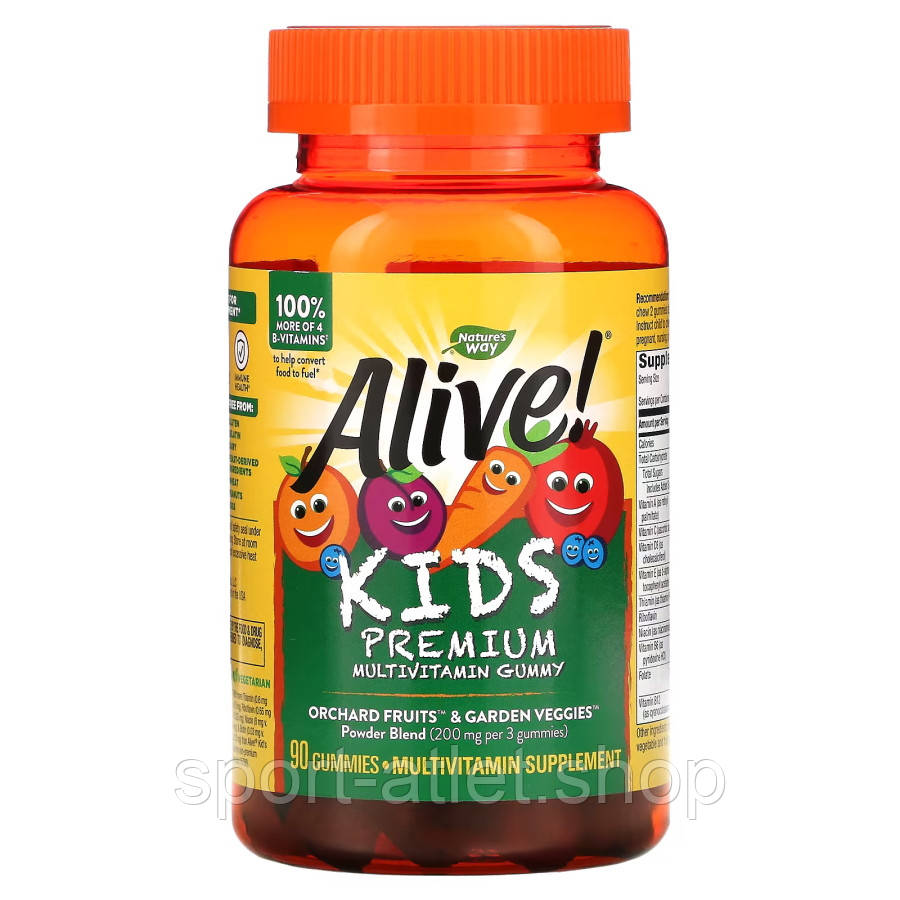 Вітаміни та мінерали Nature's Way Alive! Multi-Vitamin for Children Gummies, 90 желейок