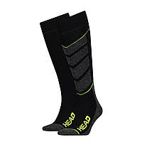 Носки Head Unisex Ski V-Shape Kneehigh 2-pack gray/black/yellow 35-38