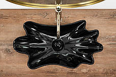 Умивальник (раковина) REA INFINITY BLACK накладний чорний, фото 2