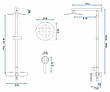 Душовий гарнітур REA ALDI чорний з виливом, фото 6