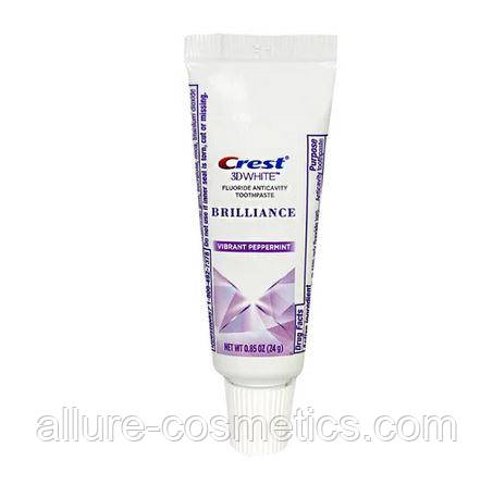 Відбілююча зубна паста Crest 3D White Brilliance Vibrant Peppermint 24гр, фото 1