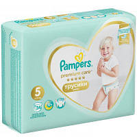 Памперсы трусики Pampers 5 Premium Care Pants, 12-17 кг, 34 шт, подгузники памперс премиум кеа (8001090759870)