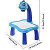 Дитячий проектор для малювання з столиком з підсвічуванням Project Painting Синій, фото 2