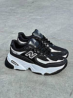 Женские кроссовки New Balance 990 New Black (чёрные) качественные осенние кроссы L0636 топ 39