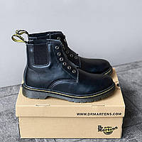 Женские ботинки Dr.Martens 101 GUSSET Black (чёрные) короткие модные демисезонные сапоги 2120 топ