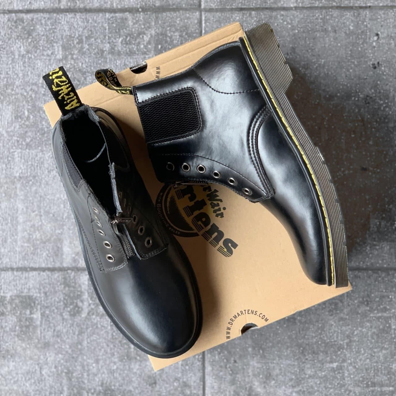 Женские ботинки Dr.Martens 101 GUSSET Black (чёрные) короткие модные демисезонные сапоги 2120 топ - фото 4 - id-p1689809511