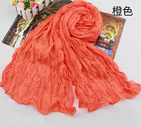 Женский шарфик арбузный - размер шарфа 170*40см, хлопок, полиэстер