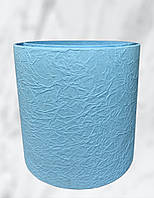 Коробка велика висока б/кришки жатий папір (Блакитний)