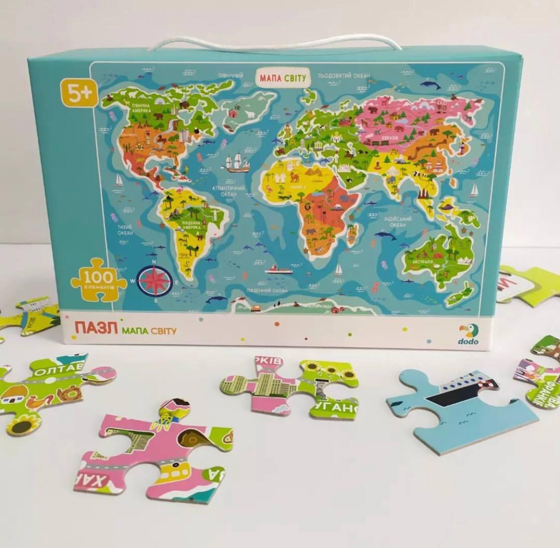 Пазл Карта Мира (100 Элементов, 46*64см) DoDo — Купить Недорого на Bigl ...